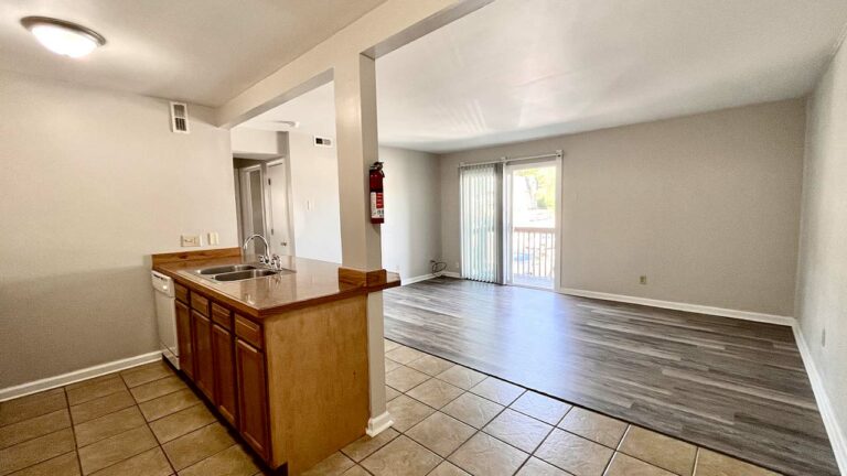 Pine Bridge Apartments - apartment interior kitchen and living area